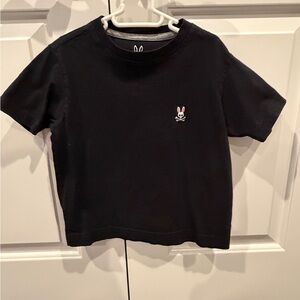 Psycho Bunny Black Tee with Bunny Emblem - size XXS (4T)